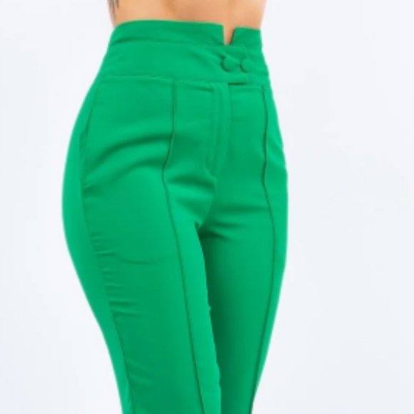 Green Capri Pants - Picture 6 of 7